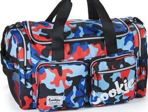 Cookies Grip Zip smell proof Gym & Training Bag Camouflage Blue Red 4 Pockets